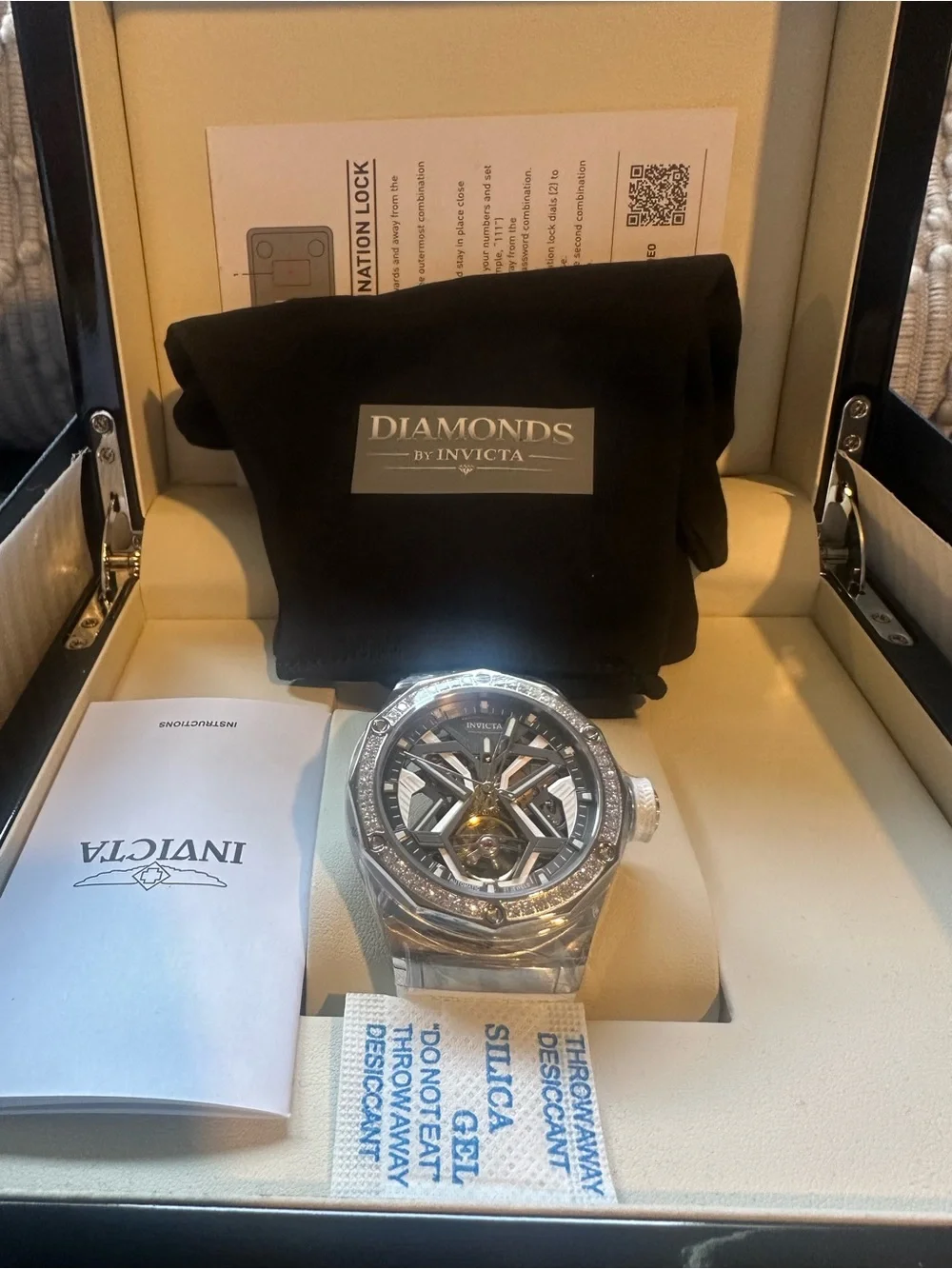 Invicta Objet D'Art Lumidia Diamond Automatic Men’s Watch-White(70130)